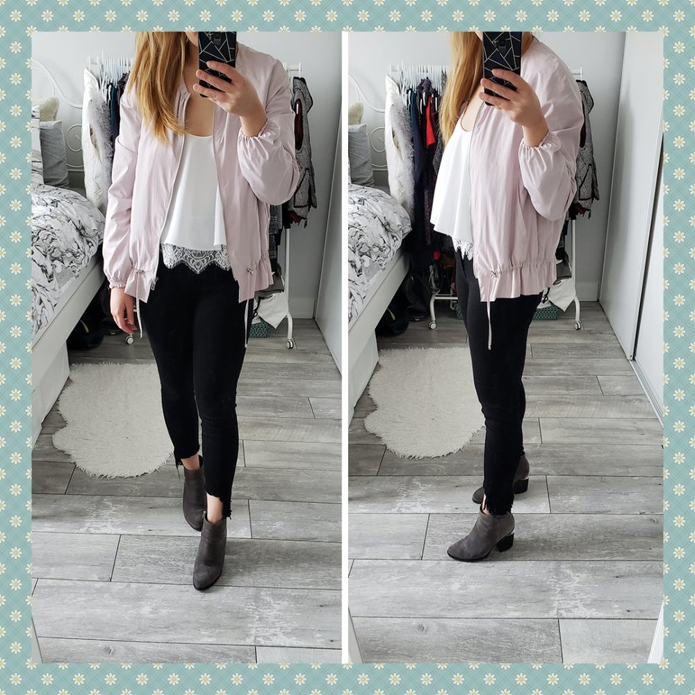 Zara Blush Pink Bomber Jacket - Picture 1 of 6